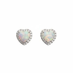 Sterling Silver 6mm White Opal 1.82 cttw